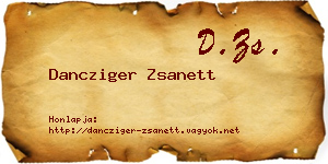 Dancziger Zsanett névjegykártya