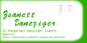 zsanett dancziger business card